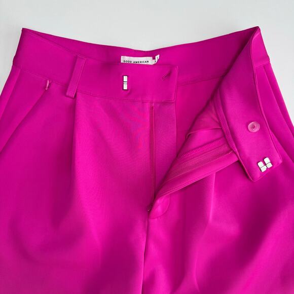 Good American | Fuchsia Pink Scuba Trouser Pants - Picture 4 of 7